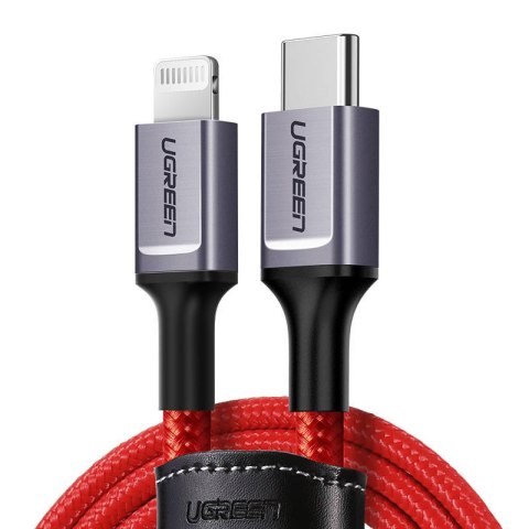 Kabel USB-C do Lightning UGREEN, 1m (czerwony)
