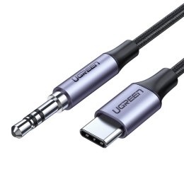 Kabel mini jack 3,5mm AUX do USB-C UGREEN AV143, 1m (szary)