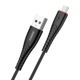 Kabel USB do Micro USB Foneng X15, 2.4A, 1.2m (czarny)