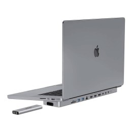 Stacja dokująca / Hub USB-C do MacBook Pro 13" / 14" INVZI MagHub 12w2 z kieszenią SSD (szara)