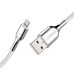 Kabel Lightning do USB Cygnett Armoured 2.4A 12W 0,1m (biały)
