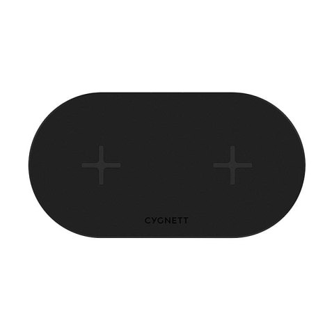 Podwójna ładowarka bezprzewodowa Cygnett 20W (czarna)