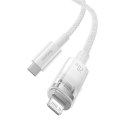 Kabel szybko ładujący Baseus USB-C do Lightning Explorer Series 1m, 20W (biały)