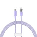 Kabel szybko ładujący Baseus USB-C do Lightning Explorer Series 1m, 20W (fioletowy)