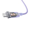 Kabel szybko ładujący Baseus USB-C do Lightning Explorer Series 1m, 20W (fioletowy)