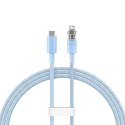 Kabel szybko ładujący Baseus USB-C do Lightning Explorer Series 1m, 20W (niebieski)
