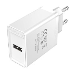 Ładowarka sieciowa EU USB-A Vention FAAW0-EU 12W, 2.4A, (biała)