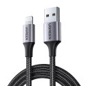 Kabel Lightning do USB UGREEN 2.4A US199, 2m (czarny)