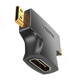 Adapter 2w1 HDMI - Micro/Mini HDMI Vention AGFB0 (czarny)