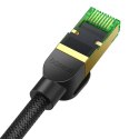 Kabel sieciowy w oplocie kat. 8 Baseus Ethernet RJ45, 40Gbps, 15m (czarny)