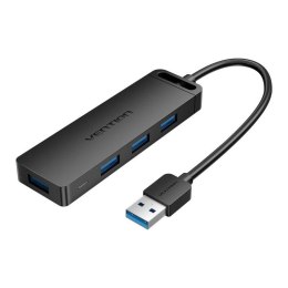 Hub USB 3.0 z 4 portami i zasilaczem Vention CHLBD 0,5m czarny