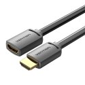 Kabel HDMI-A męski do HDMI-A żeński 4K HD PVC 1.5m Vention AHCBG (czarny)