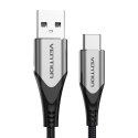 Kabel USB 2.0 A do USB-C 3A 0,25m Vention CODHC szary