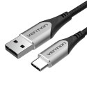 Kabel USB 2.0 A do USB-C 3A 0,25m Vention CODHC szary