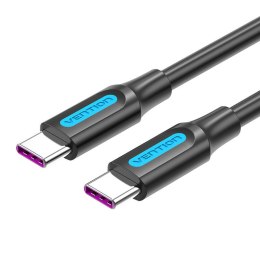 Kabel USB-C 2.0 do USB-C 5A Vention COTBG 1,5m czarny PVC