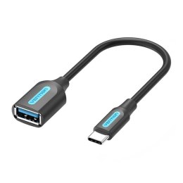 Kabel USB-C 3.1 męski do USB-A żeński OTG Vention CCVBB 0,15 m, czarny, PVC