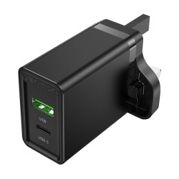 Ładowarka sieciowa USB(A+C) Vention FBBB0-UK (18W/20W) UK czarna