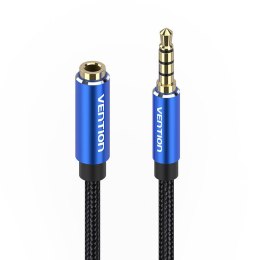 Przedłużacz audio TRRS 3,5mm męski do 3,5mm żeński 1,5m Vention BHCLG niebieski