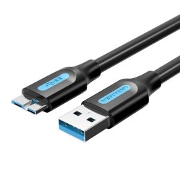 Kabel USB 3.0 A męski do Micro-B męski Vention COPBF 1m czarny PVC