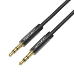 Kabel audio 3,5mm 2m Vention BAGBH czarny metalowy