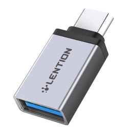 Adapter Lention USB-C do USB 3.0 (srebrny)