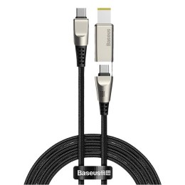 Kabel 2w1 Baseus Flash Series, USB-C do USB-C / wtyczka Lenovo, 100W, 2m (czarny)